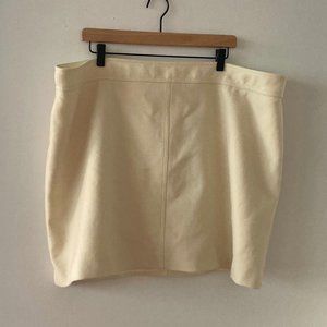J Crew Cream Wool Mini Skirt Size 24